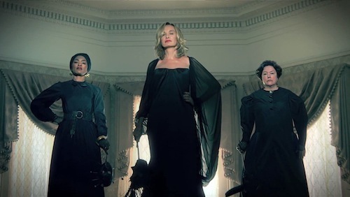 Angela Bassett, Jessica Lange, and Kathy Bates in American Horror Story: Coven